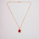 Gold Plated Octagon Stone Pendant with chain
