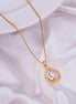 Oval Shape Gold Plated Pendant with chain