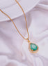 Oval Shape Gold‑Plated Pendant with chain