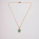 Oval Shape Gold Plated Pendant with chain