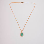 Oval Shape Gold Plated Pendant with chain