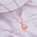 Oval Shape Gold Plated Pendant with chain