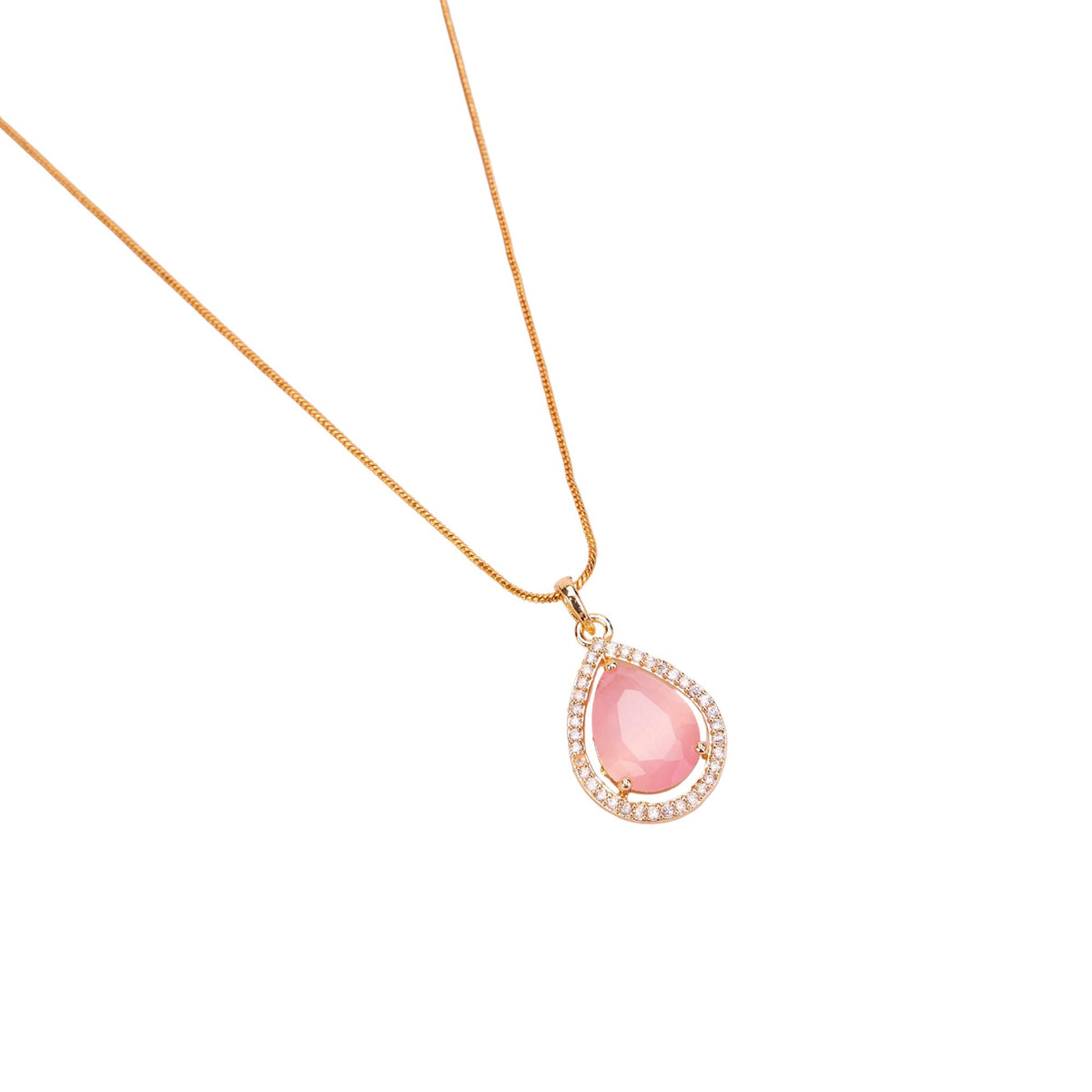 Oval Shape Gold Plated Pendant with chain