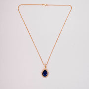 Oval Shape Gold Plated Pendant with chain