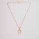 Oval Halo Design Gold Plated Pendant with chain