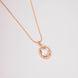 Oval Halo Design Gold Plated Pendant with chain