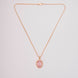 Oval Halo Design Gold Plated Pendant with chain