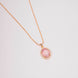 Oval Halo Design Gold Plated Pendant with chain