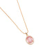 Oval Halo Design Gold Plated Pendant with chain
