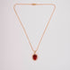 Oval Halo Design Gold Plated Pendant with chain