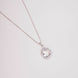 Oval Shape Rhodium Plated Pendant with chain