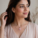 Oval Shape Rhodium Plated Pendant with chain