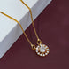 Royal Circle Locket Necklace with Crystal Stone Detailing