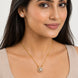 Royal Circle Locket Necklace with Crystal Stone Detailing
