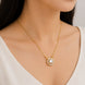 Royal Circle Locket Necklace with Crystal Stone Detailing