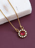 Royal Circle Locket Necklace with Crystal Stone Detailing