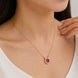 Royal Circle Locket Necklace with Crystal Stone Detailing
