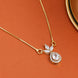 Pear-Shaped Crystal Drop Locket Necklace with Marquise Stone Accents