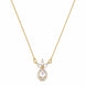 Pear-Shaped Crystal Drop Locket Necklace with Marquise Stone Accents