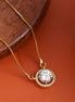 Dazzling Round Solitaire Pendant Necklace with CZ Stone Halo