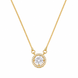 Dazzling Round Solitaire Pendant Necklace with CZ Stone Halo