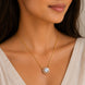Dazzling Round Solitaire Pendant Necklace with CZ Stone Halo