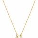 Elegant Dual Crystal Pendant Necklace with Round CZ & Princess Cut Stone