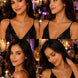 Triple Oval Crystal Pendant Necklace with Sparkling CZ Stonework