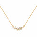 Elegant Floral CZ Necklace with Marquise Crystal Cluster Pendant