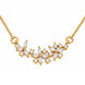 Elegant Floral CZ Necklace with Marquise Crystal Cluster Pendant