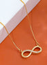 Elegant Infinity Pendant Necklace with Sparkling CZ Stone Detail