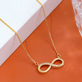 Elegant Infinity Pendant Necklace with Sparkling CZ Stone Detail
