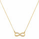 Elegant Infinity Pendant Necklace with Sparkling CZ Stone Detail