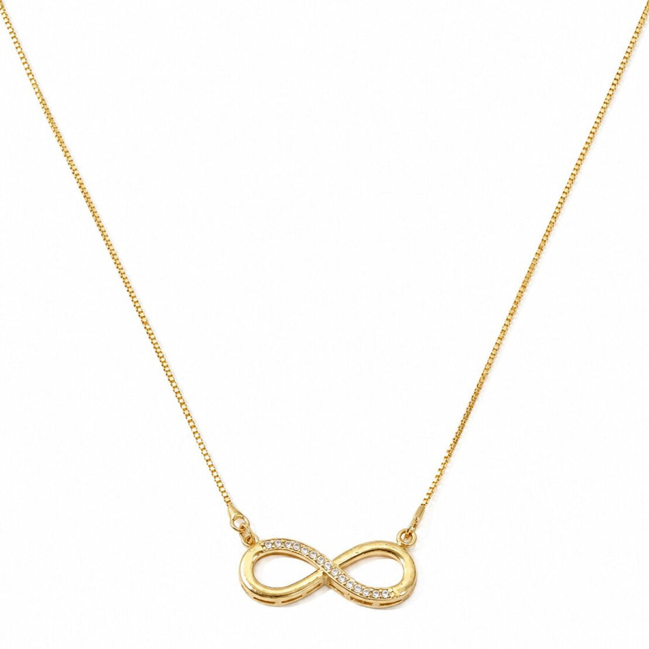 Elegant Infinity Pendant Necklace with Sparkling CZ Stone Detail