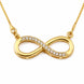 Elegant Infinity Pendant Necklace with Sparkling CZ Stone Detail
