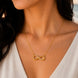 Elegant Infinity Pendant Necklace with Sparkling CZ Stone Detail