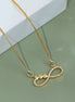 Elegant Infinity CZ Pendant Necklace with Heart Link Detail