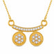 Stylish Twin Pendant Necklace with Crystal-Studded Bar Design