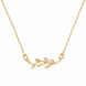Delicate Floral Vine Crystal Pendant Necklace with CZ Stone Accents