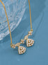 Elegant Bell Charm CZ Pendant Necklace with Floral Detailing
