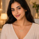 Elegant Bell Charm CZ Pendant Necklace with Floral Detailing