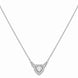 Heart-Shaped Crystal Pendant Necklace with CZ Stone Detailing