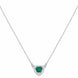 Heart-Shaped Crystal Pendant Necklace with CZ Stone Detailing