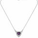 Heart-Shaped Crystal Pendant Necklace with CZ Stone Detailing