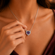 Heart-Shaped Crystal Pendant Necklace with CZ Stone Detailing