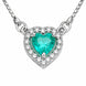 Heart-Shaped Crystal Pendant Necklace with CZ Stone Detailing