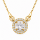 Premium Round CZ Necklace with Brilliant Center Stone