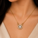 Premium Round CZ Necklace with Brilliant Center Stone