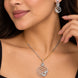 Bird Pattern Pearl American Diamond Jewellery Set