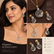 Bird Pattern Pearl American Diamond Jewellery Set